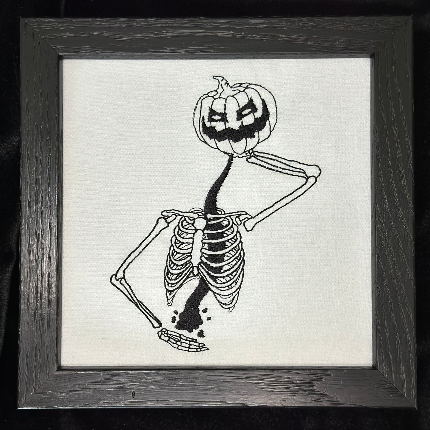 Skeleton with Jack O' Lantern | 6x6in