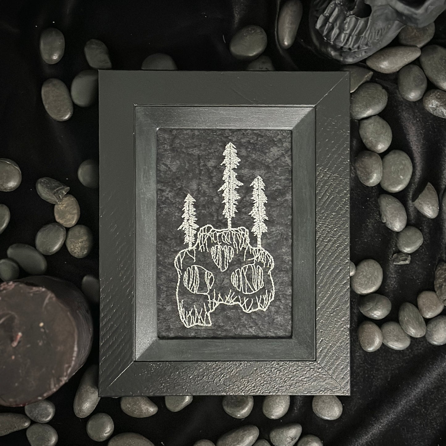 Skull with Pine Trees | Decorative Frame 2