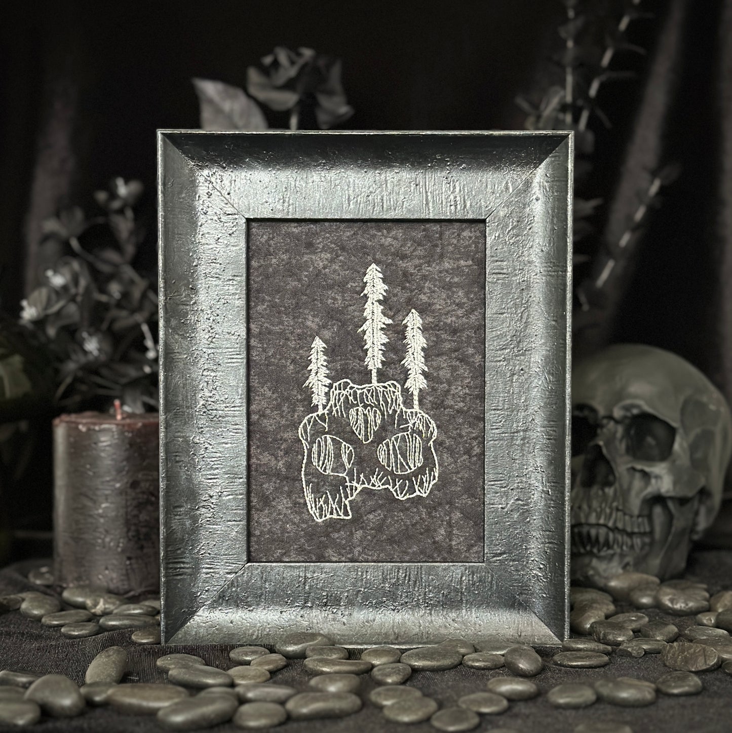 Skull with Pine Trees | Decorative Frame
