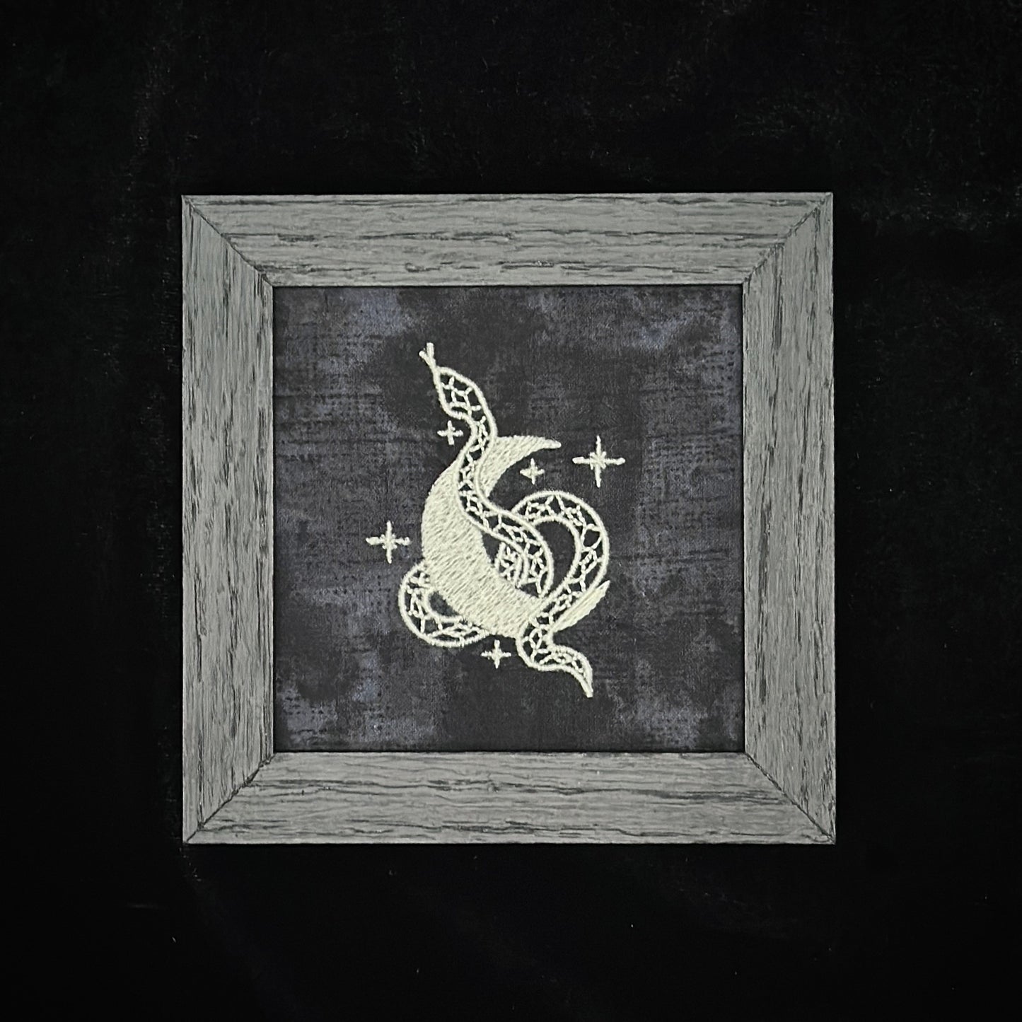 Snake Wrapped Moon | 4x4in