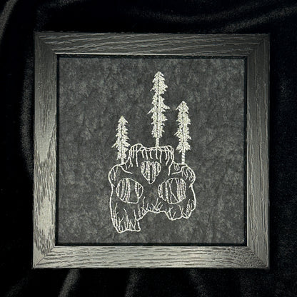 Skull with Pine Trees | 6x6in