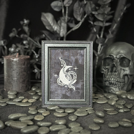 Snake Wrapped Moon | Decorative Frame