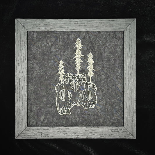 Skull with Pine Trees | 6x6in